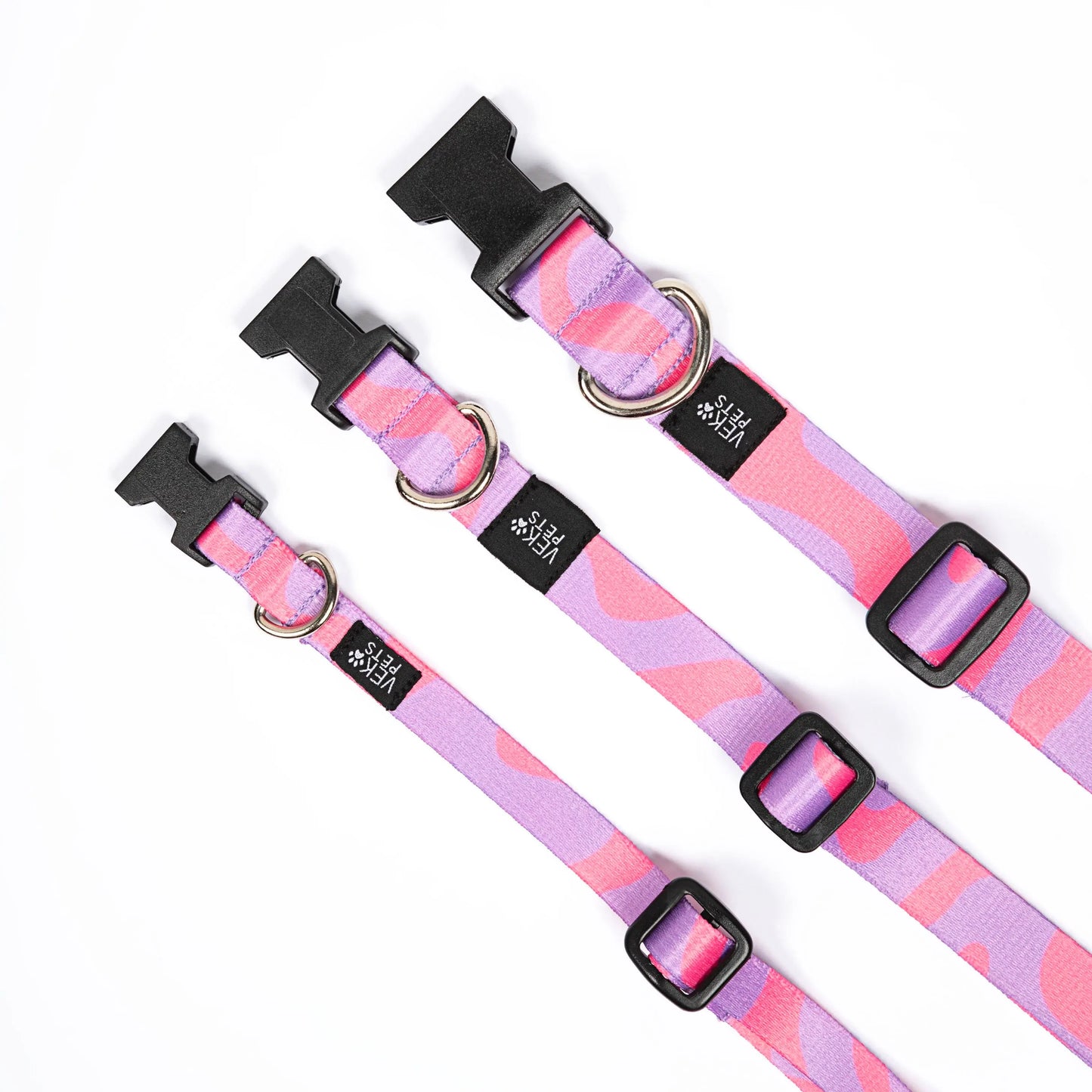 PREVENTA MAYO 16/Collar estampado Rosa-Lila - Vekopets