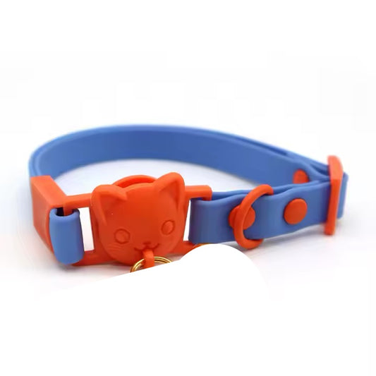 Collar impermeable azul-naranja