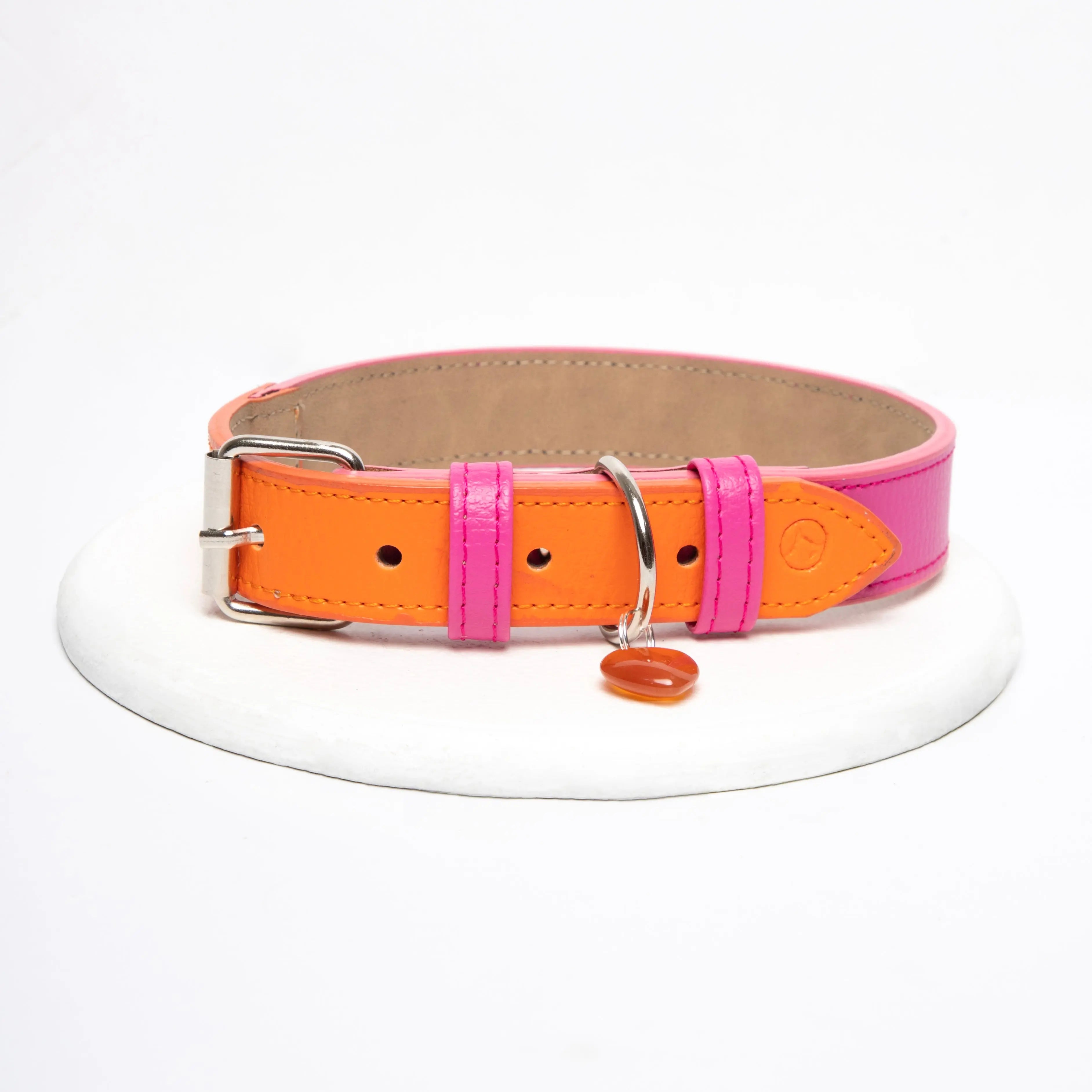 Collar Fucsia- Naranja - Vekopets