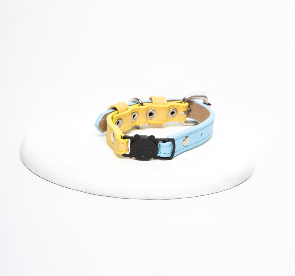 Collar gato Amarillo-Azul
