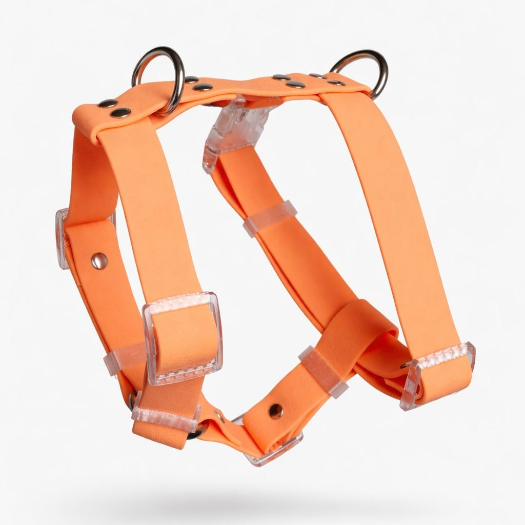 Arnés impermeable naranja pastel