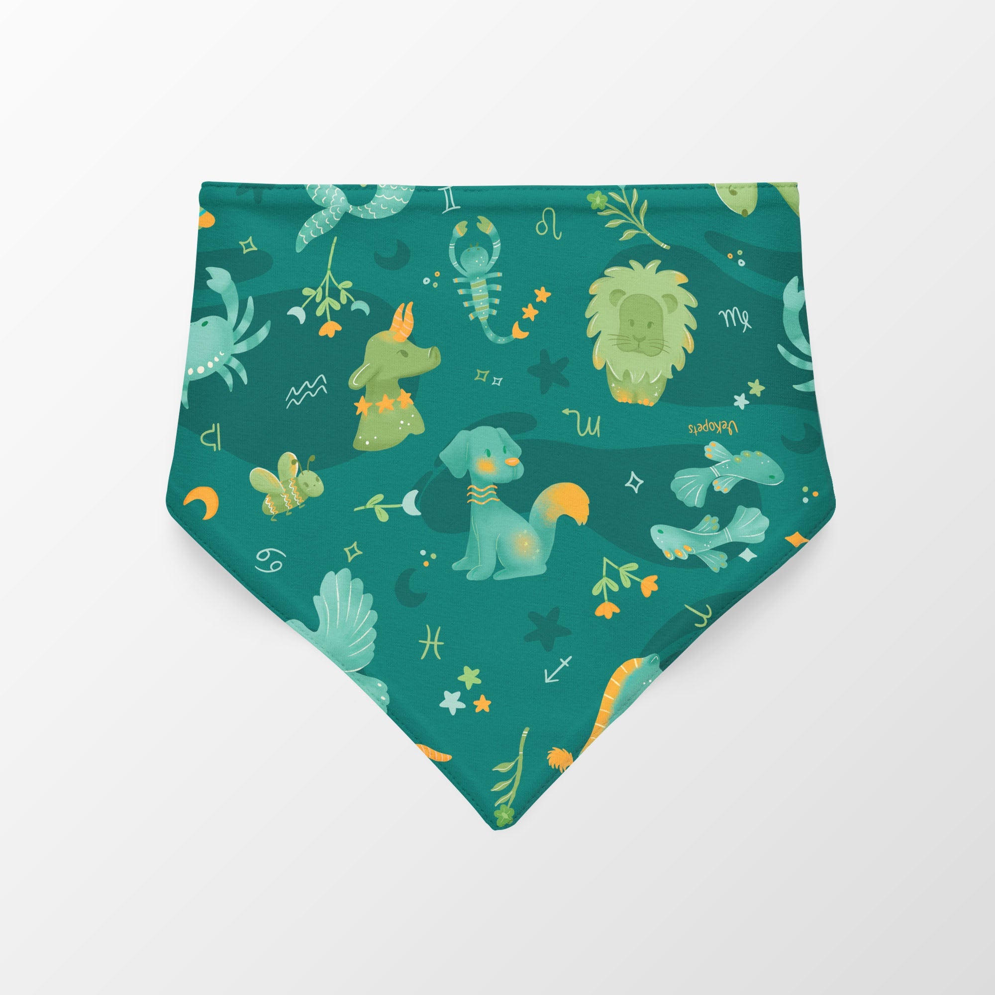 Pañoleta Astral Animals Verde Vekopets