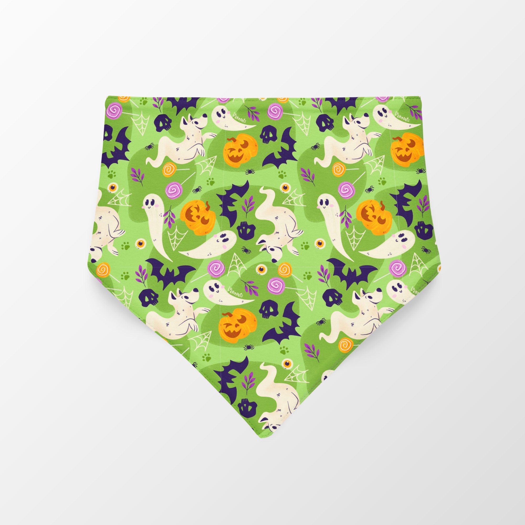 Pañoleta Halloween Verde Vekopets