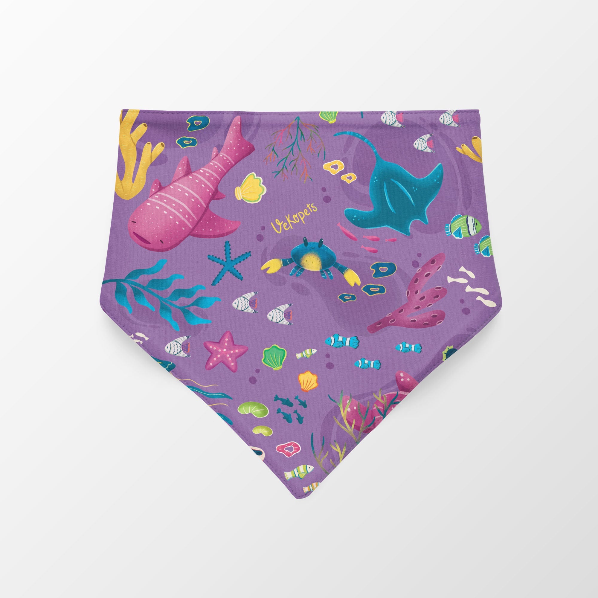 Pañoleta Vida Marina Morada Vekopets