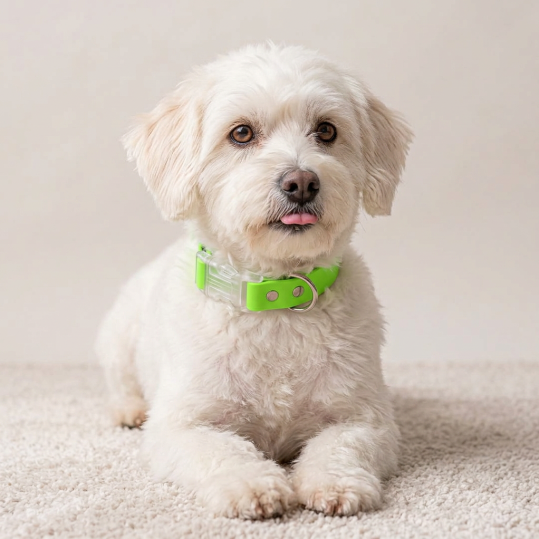 Collar impermeable verde neón Vekopets