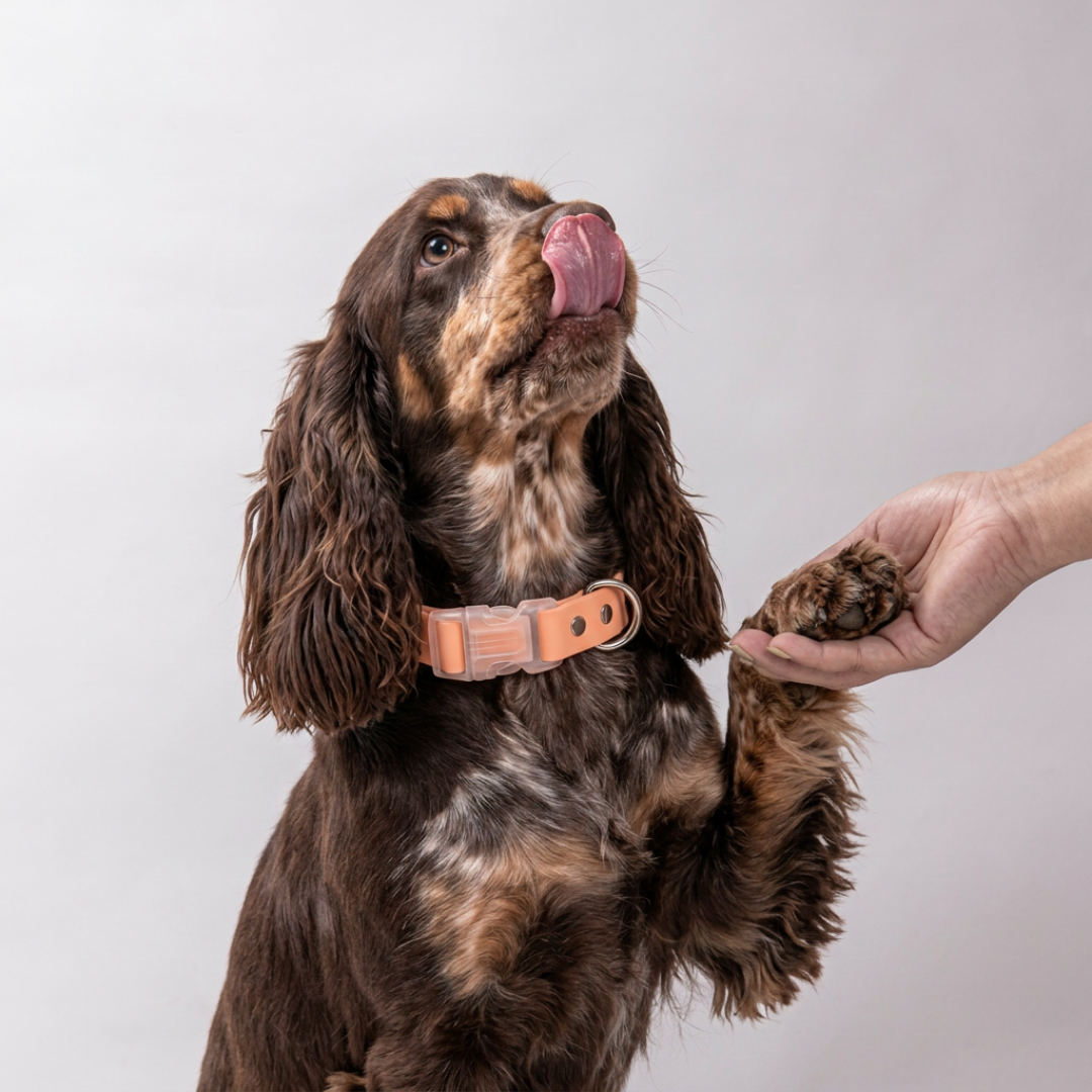 Collar impermeable naranja pastel Vekopets