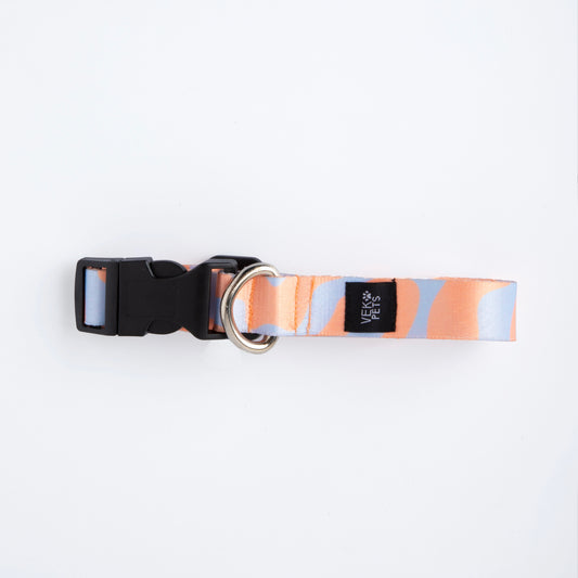 Collar estampado Azul- Peach