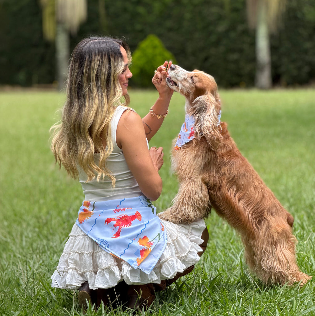 Pañoleta seda para humano | Mar