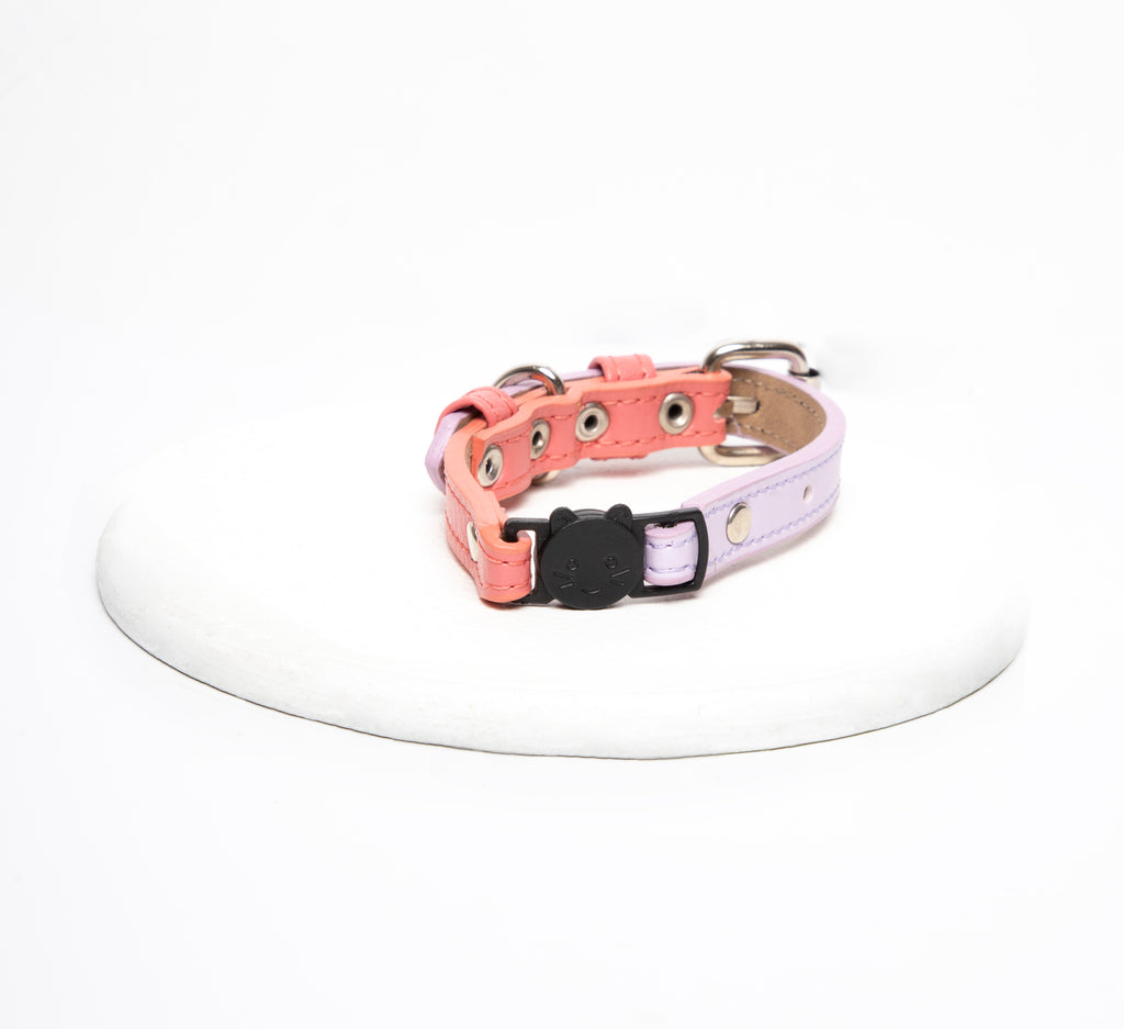Collar gato Coral-Lila Claro