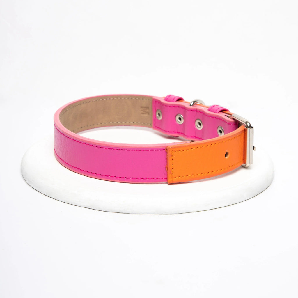 Collar Fucsia- Naranja - Vekopets