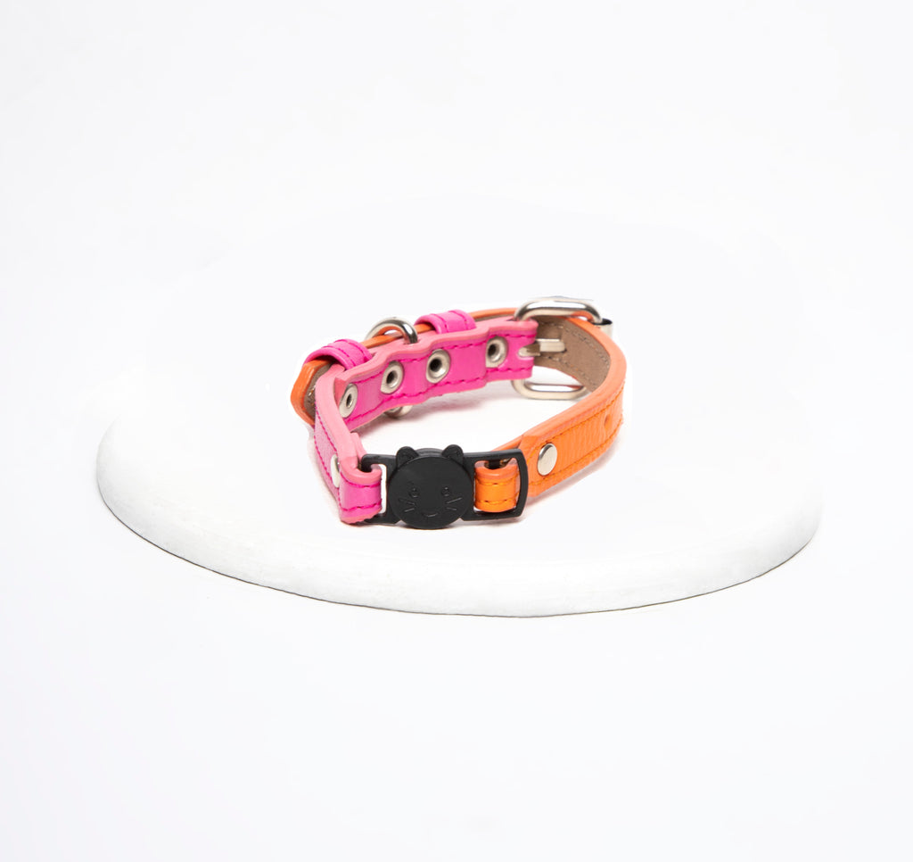 Collar gato Fucsia-Naranja Vekopets