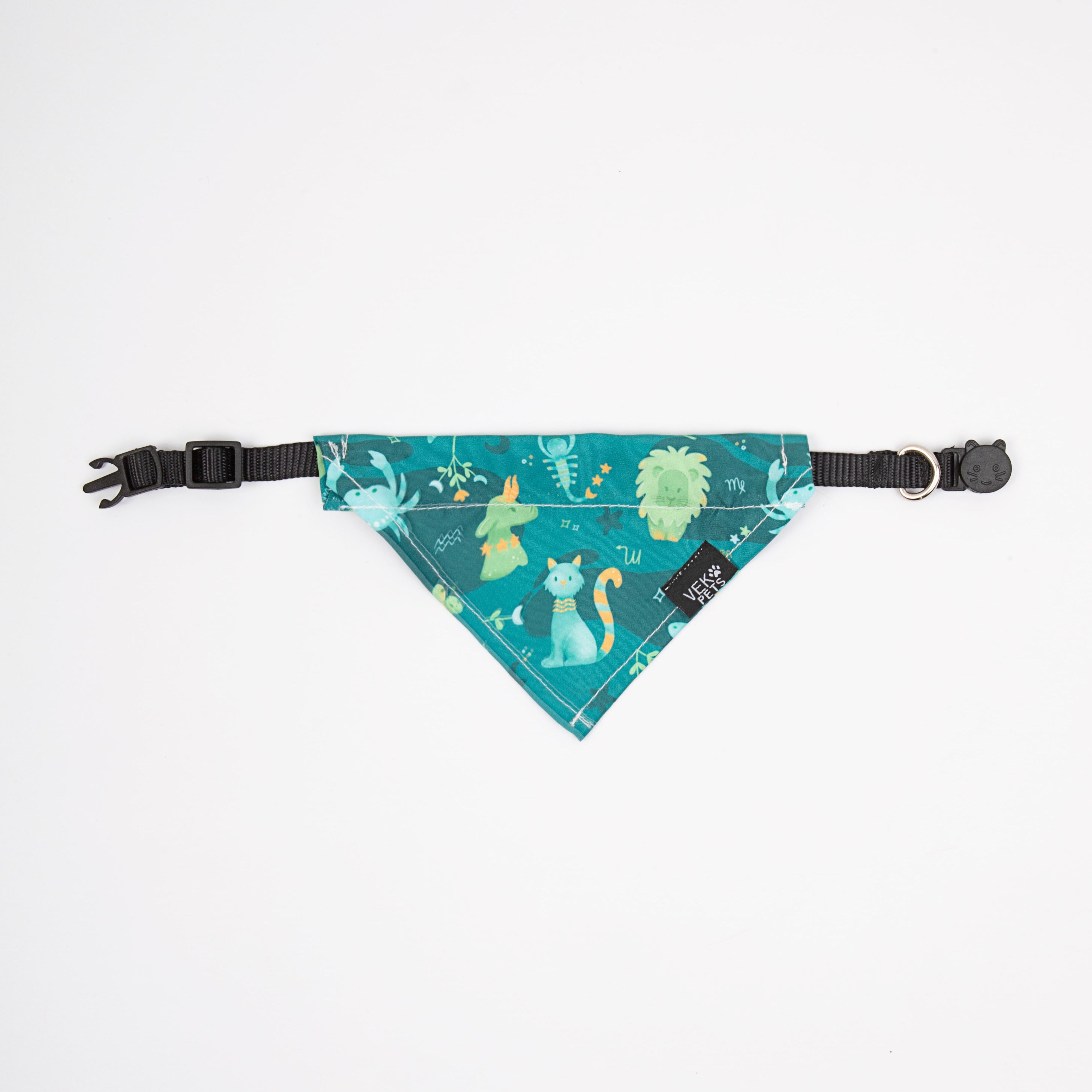 Pañoleta gato Astral animals verde Vekopets