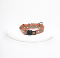 Collar cuero vegano gato | Taupe ember