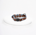 Collar cuero vegano gato | Cacao blue