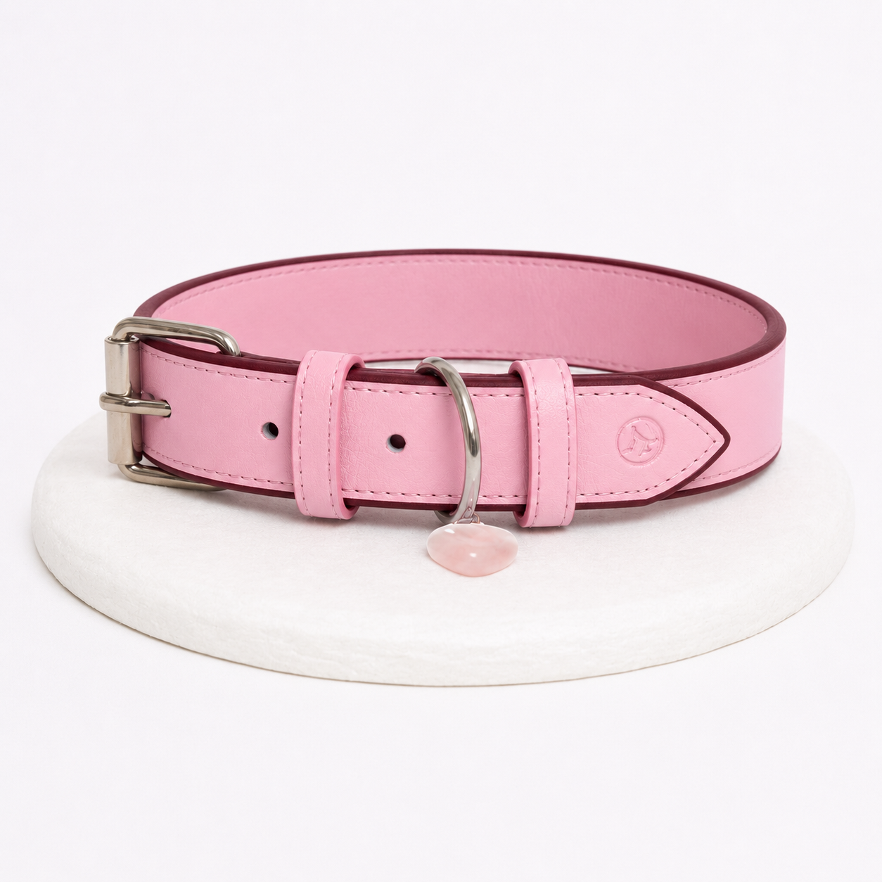 Collar cuero vegano | Blush pink