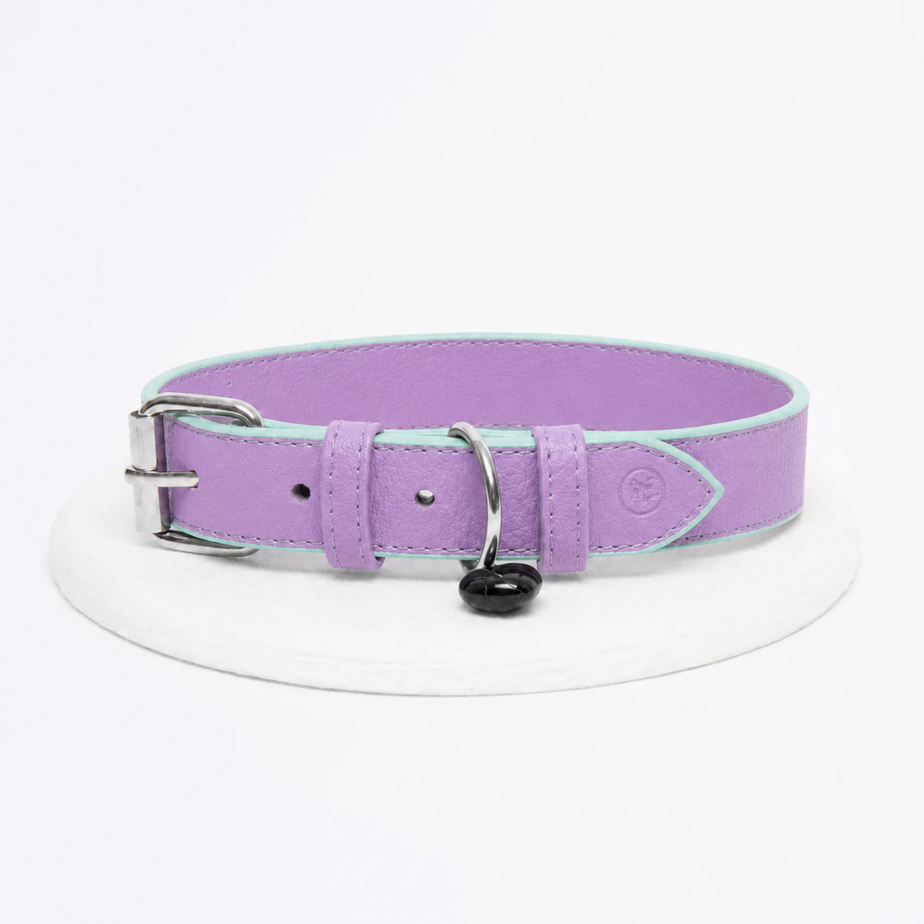 Collar cuero vegano | Lavanda glow