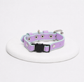 Collar cuero vegano gato | Lavanda glow
