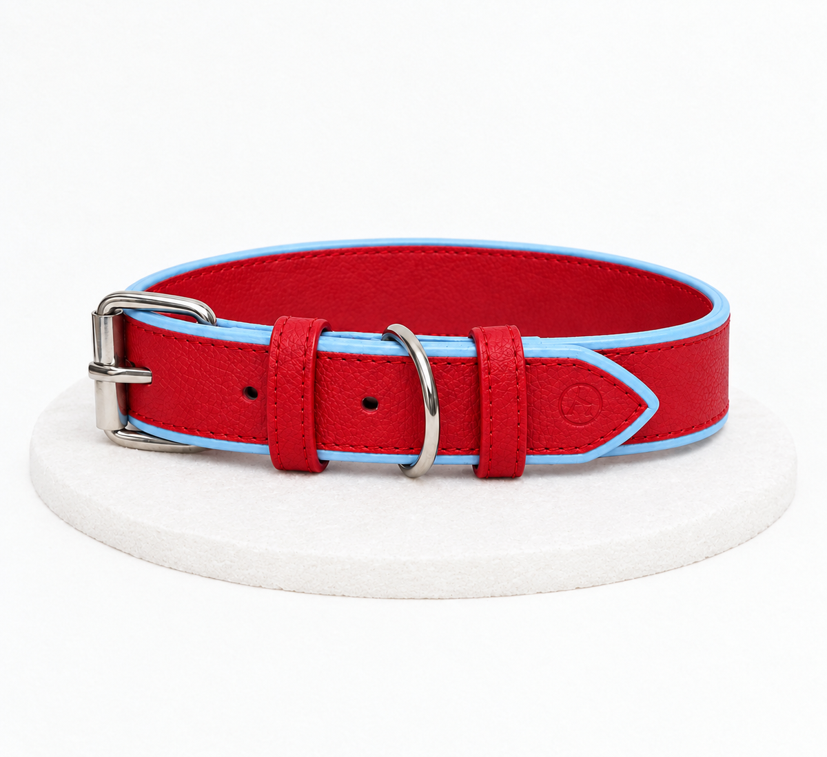 Collar cuero vegano | Cherry blue